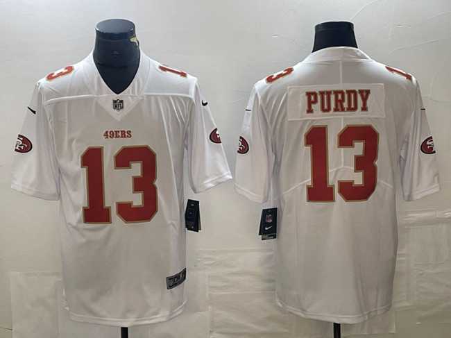 Men%27s San Francisco 49ers #13 Brock Purdy White Vapor Untouchable Limited Stitched Jersey->san francisco 49ers->NFL Jersey